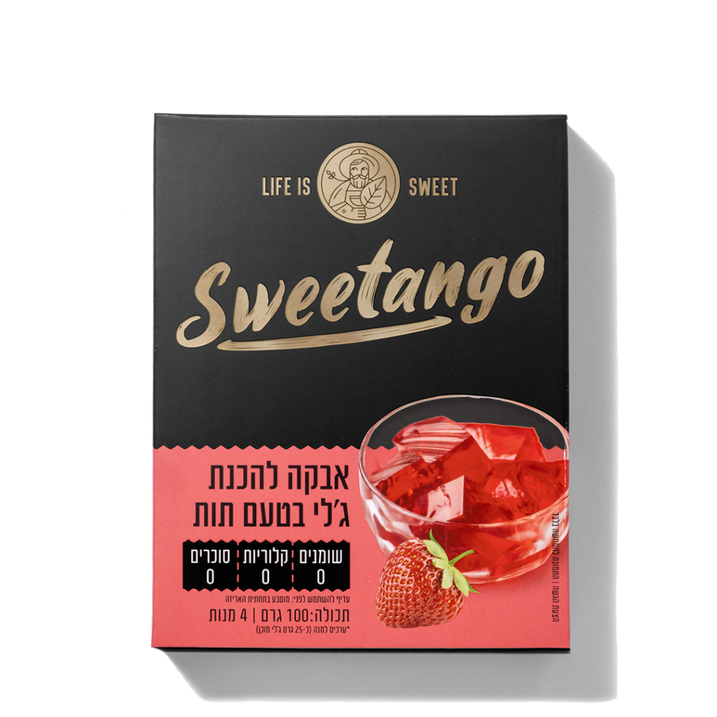 אבקה להכנת ג׳לי בטעם תות סוויטאנגו בטעם תות