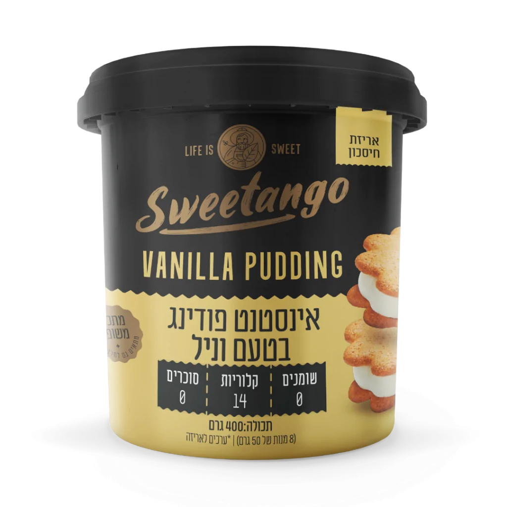 פודינג וניל ללא סוכר לבן